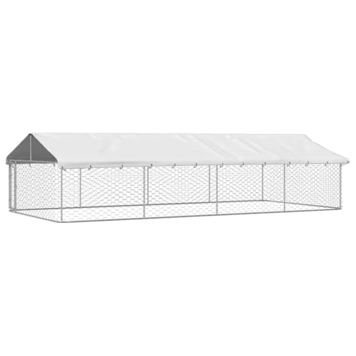 vidaXL Outdoor Hundezwinger Dach 600x300x150cm Hundekäfig Hundehaus Hundehütte