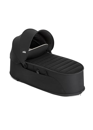 Joie Softtragetasche – Leichte Babytragetasche mit Flacher Liegeposition, Abnehmbarer Sonnenblende & Tragegriff, kombinierbar Kinderwagen, ab Geburt bis 6 Monate (0–9 kg), Shale
