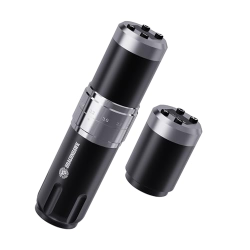 Dragonhawk Máquina de Tatuar Rotativa Sin Cables – 2 Baterías de 1500 mAh, 7 Carreras Ajustables (2,4-4,2 mm) y Pantalla LED, Ideal para Principiantes