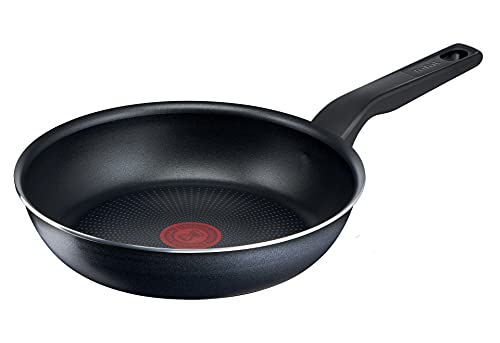 Tefal XL Force Bratpfanne 24 cm, Aluminiumpfanne antihaftversiegelt, widerstandsfähig, robust, Thermo-Signal bei idealer Brattemperatur, nicht induktionsgeeignet, extragroße Form, C38504