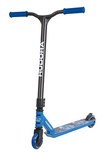 HUDORA Stuntscooter XQ12 - Tretroller für Kinder ab 6 Jahre - 360 grad Lenkung - Extra Robustheit - Stunt Scooter mit 100 kg Belastbarkeit - Blau - 14025