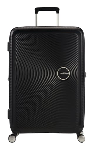 American Tourister Soundbox - Spinner M Erweiterbar Koffer, 67 cm, 71.5/81 L, Schwarz (Bass Black)