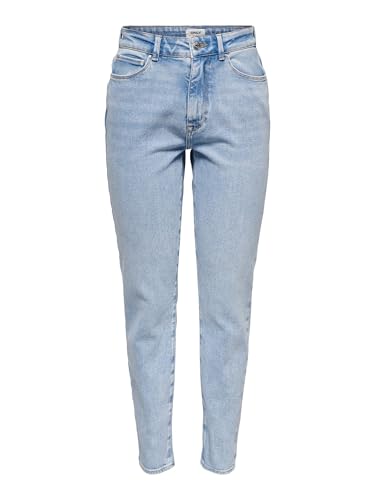 ONLY Female Mom Jeans ONLEMILY Ankel Hohe Taille Gerade geschnitten Jeans