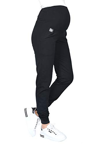 MijaCulture Casual Schwangerschaftshose Umstandshose mit Bauch-Panel Coco M003 (XL, Schwarz)