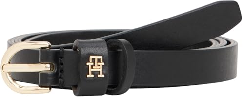 Tommy Hilfiger Damen Gürtel Essential Effortless 1,5 cm Ledergürtel, Schwarz (Black), 105 cm