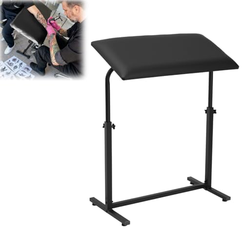 MYOYAY Tattoo Armlehne Ständer, Tattoo Armrest Stand Große Platte, Höhenverstellbar Armauflage für Tätowierung, Arm Beinstütze Stand mit Schwamm Pad Professionelle Werkzeug für Tattoo Studio