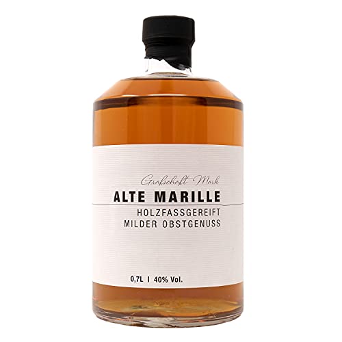 Grafschaft Mark Alte Marille Schnaps 1 x 0,7 L | 40% vol. Alkohol | milder Obstbrand, im Holzfass gelagert| mit voll fruchtigem Aroma von Aprikosen | hochwertiger Obstler