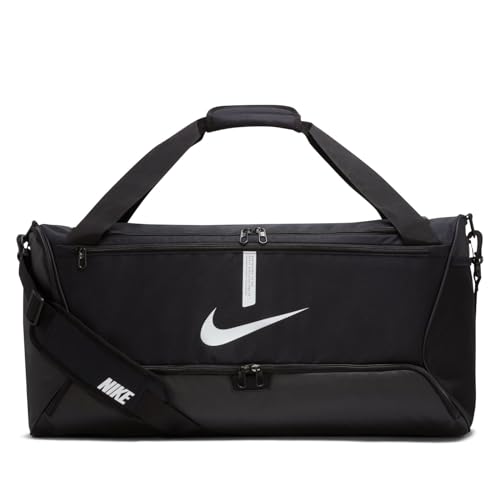 Nike Unisex Academy Team Duffel Bag, Black/Black/White, One Size