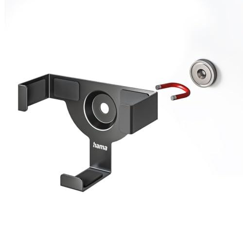 Hama Wandhalterung für Apple TV HD (4. Generation)/4K (1./2./3. Generation), magnetisch (zur Montage der Apple TV Box an Wand oder Fernseher, mit Fischer-Dübeln und VESA Schrauben) schwarz