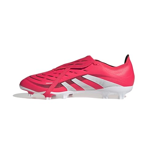 adidas Unisex Predator League FOLD-Over Tongue Firm Ground/Multi Ground Football Boots, Lucid Red/Cloud White/Core Black, 44 EU