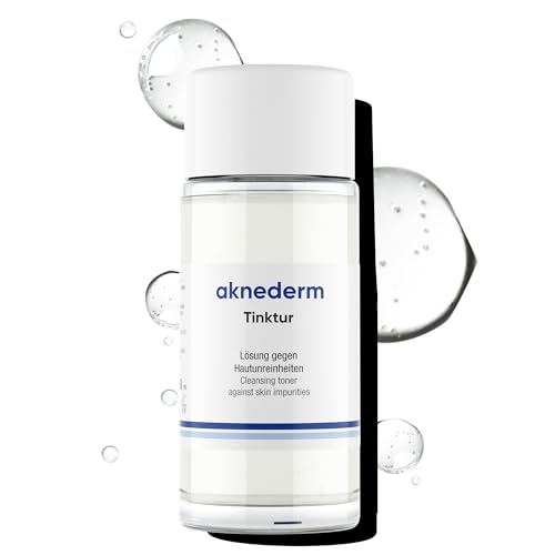 aknederm Tinktur 50ml - mit Lactic Acid/Milchsäure (AHA) und Salizylsäure (BHA) - sanfte porentiefen Hautreinigung und Desinfektion - Zink Gesichtswasser für trockene/sensible & unreine Haut