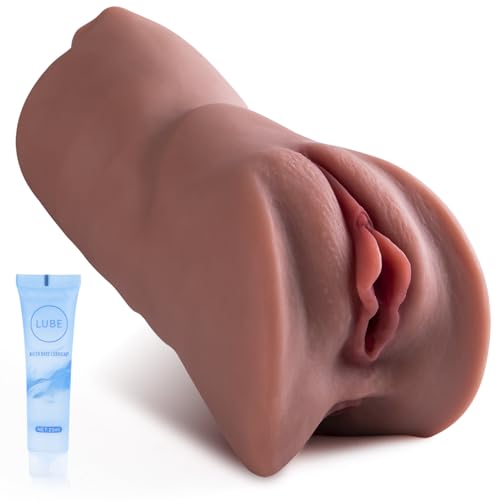 600 2in1 Realistische TPE-Sexpuppe für Männer, Doppelte Stimulation mit Vagina & Anus, Weiche Pocket Pussy mit 3D-Textur Erwachsenenspielzeug, Male sex toy für Männer
