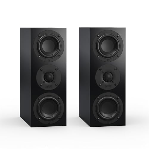 Nubert nuBoxx B-50 | Schwarze Centerlautsprecher | 2 Stück Passivboxen | Für modernes wohnen | Kompaktlautsprecher für Heimkino | Lautsprecher bis 60 Hz | Ideale Lowboardboxen