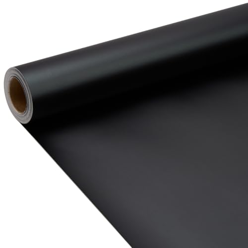 9 m x 43 cm schwarzes, mattes Geschenkpapier, einfarbig, perlmuttfarben, für Geburtstage, Weihnachten, Babypartys und Festtagsgeschenke.