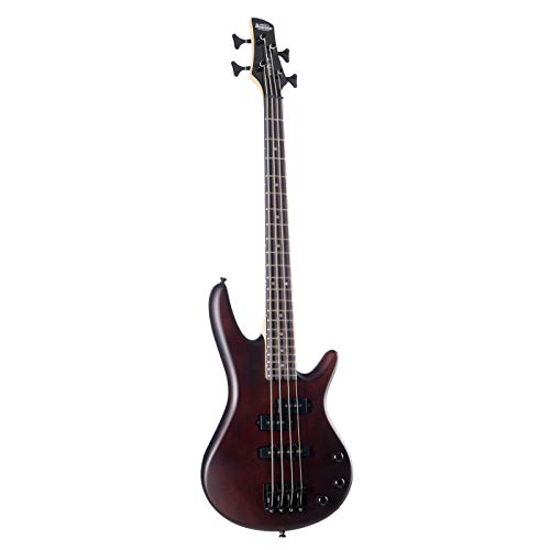 Ibanez GSRM20 GIO Series MiKro Short Scale Electric Bass Guitar - Walnut Flat Finish, 3/4