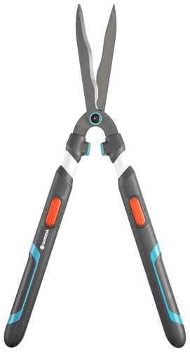 Gardena Heckenschere TeleCut: Leichte Gartenschere zum Schneiden von höheren Hecken, 23 cm, teleskopierbare Hebelarme, ergonomische Aluminiumgriffe (12304-20)