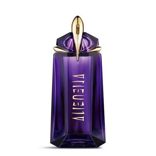 MUGLER Alien Eau de Parfum für Damen, Holzig-blumiges Parfum duftet nach Amber, Außergewöhnliches Duftspray, Nachfüllbar, 90 ml