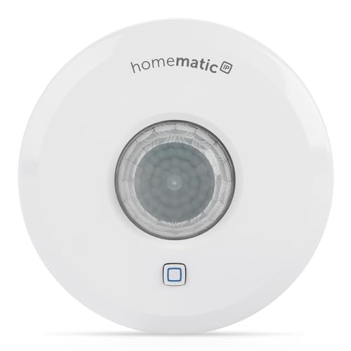 Homematic IP Smart Home Präsenzmelder – innen, schaltet Licht bei Bewegung, präzise Bewegungserkennung, Energie sparen, weiß, 150587A0