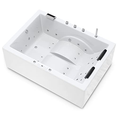 AQUADE Acryl Whirlpool Badewanne 180x130 cm Modell: Marburg Hergеstellt in Dеutschland Badewannen Komplettset - Wählen Sie Ihre perfekte Wanne/Whirlpool: Basic, Classic, Air-Relax, Lux