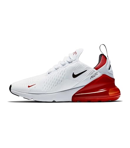 NIKE Air Max 270 Herren Sneaker Sneaker, White University Red Black, 44 EU