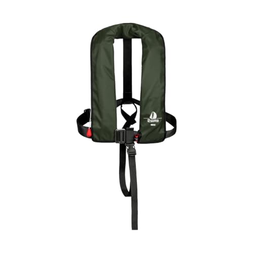 12skipper Automatik-Rettungsweste 165N mit Harness, Schwimmweste, Olive