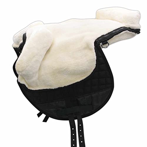 AMKA Reitsattel Kunstfellsattel Teddyfell baumloser Sattel Reitpad