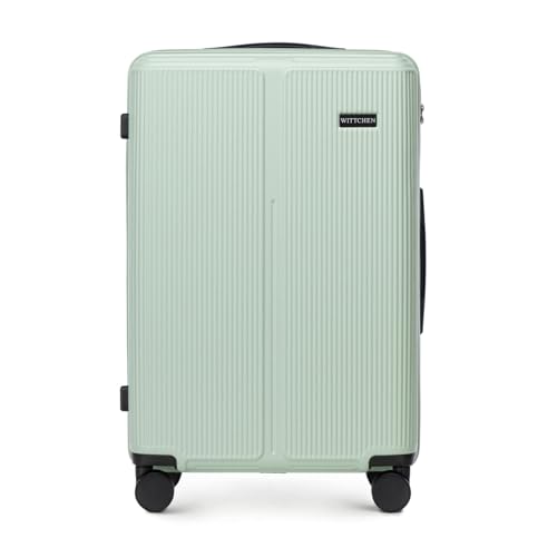 WITTCHEN Stripes Line Mittelgroßer Koffer 67,5 x 45 x 27 cm (L) | Hartschale Reisekoffer ABS, 65 l, 4 Rollen 360° | Für Lufthansa/Eurowings/Ryanair, zahlenschloss, teleskopgriff | Farbe: Mintgrün