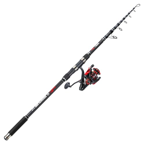 Sougayilang Karpfenruten- und Rollenset, teleskopische Reiseangelruten, 4,7:1 leistungsstarke Karpfenrolle für das Karpfen-Feederfischen 3,6 m/3,9 m/4,2 m-39