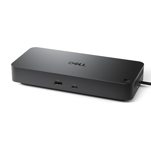 Dell Pro Dock WD25 – USB-C-Dockingstation mit 100W Ladeleistung, 4 Display-Support, 2X DP 1.4, HDMI 2.1, 6 USB-Ports, 2.5GbE Ethernet, Kompaktes Nachhaltigkeitsdesign