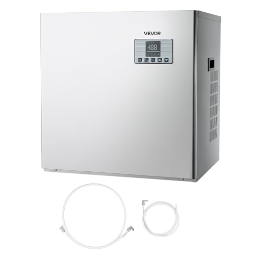 VEVOR kommerzielle Eismaschine – Kopf, 250 kg/Tag Edelstahl-Eismaschine mit intelligentem Bedienfeld, Selbstreinigung, einstellbarer Dicke, ideal für Restaurant, Bar, Café, Hotel – Nur Kopf