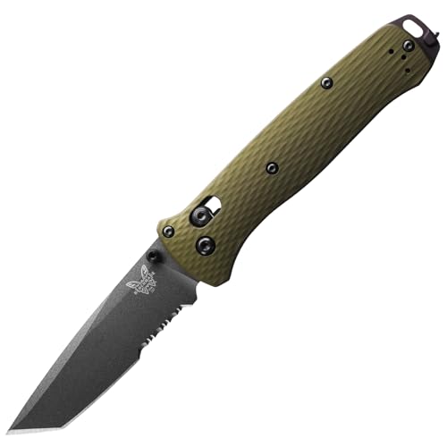 Benchmade - Bailout 537GY EDC Messer mit waldgrünem Griff (537SGY-1), Woodland Green 6061-t6 Aluminium – Cerakote-Finish