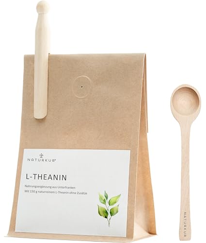 Naturkur® L-Theanin 150 g Pulver extrakt aus Grüntee, vegan in Handarbeit abgefüllt am Versandtag, ohne Zusatzstoffe, aus Unterfranken