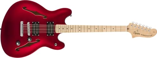 Squier by Fender Affinity Series Starcaster®, Griffbrett aus Ahorn, Candy Apple Red, Inklusive kostenloser virtueller Kurse auf Fender Play