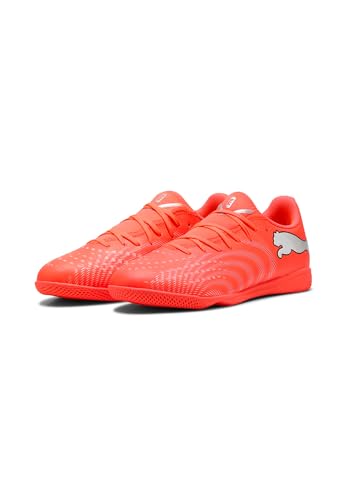 PUMA Future 9 Play It Fußballschuh für Damen und Herren, Glowing Red PUMA Weiß PUMA Schwarz PUMA Silber, 39 EU