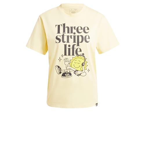 adidas Damen Positivity Graphic Tee, Almost Yellow, S