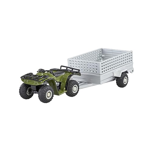 Britains Farm Toys Quad Bike mit Anhänger - 1:32 Scale Farm Set Sammlerstücke für Kinder & Erwachsene - Druckguss Traktor Spielzeug - Lernspielzeug +3 Jahre alt – Geburtstags