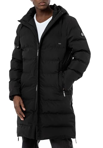 Redbridge Herren Jacke gefütterte Lang geschnittene Steppjacke Bubble Jacket Schwarz XXL