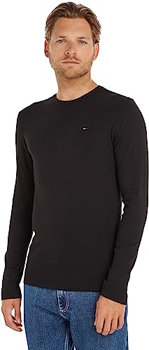 Tommy Jeans Herren Tjm Original Rib Longsleeve Tee Dm0dm04409 Langarm Strickoberteile, Schwarz, XXL EU