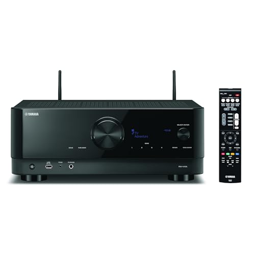Yamaha Receiver RX-V4A – Netzwerk-Receiver mit MusicCast Surround-Sound, Gaming spezifischen Funktionen und Voice Control Systemen – Allround-Talent mit 5.2 Kanälen,schwarz
