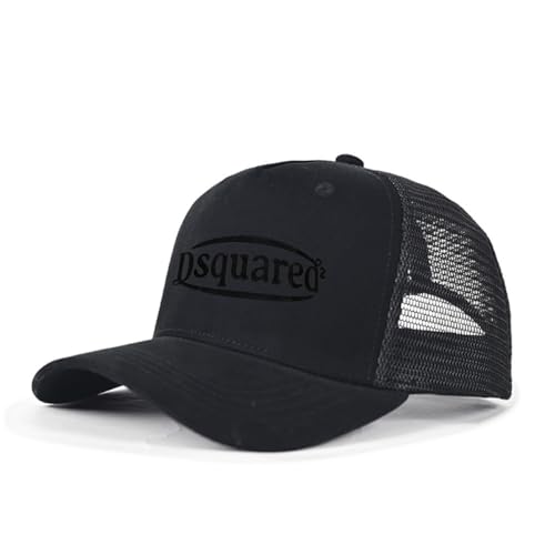 DSQUAREDS Herren-Baseballkappe, klassisch, sportlich, lässig, Sommermütze, klassische Snapback-Mütze, schwarz 2, Einheitsgröße