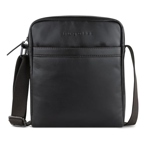 bugatti Corso kleine Schultertasche aus Rindleder, Cross-Body Umhängetasche in braun