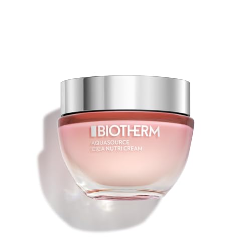 Biotherm Aquasource Cica Nutri Cream, Gesichtscreme mit Life Plankton und reichhaltigem Tigergras, beruhigende Feuchtigkeitspflege, Tagescreme für trockene, gestresste Haut, 50 ml
