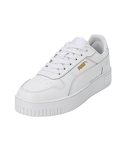 PUMA Damen Carina Street Sneaker, White White Gold, 38 EU