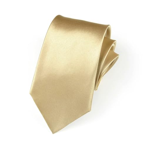 HQRKOTM 1 Stück krawatten für herren, goldene krawatte herren – 8 cm, für Freizeit- und Abendgarderobe, Geschäftstreffen, Hochzeiten