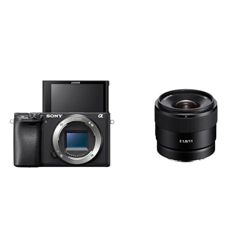 Sony Alpha 6400 APS-C Spiegellose Kamera (Schneller 0,02s Autofokus mit Augenerkennung, 4K-Filmaufnahmen und neigbares Display für Vlogging) + 11F18