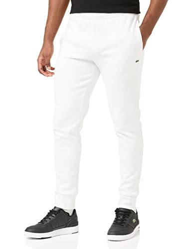 Lacoste Herren Jogginghose XH9624, Männer Freizeithose,Sweatpants,Loungewear,Homewear,Slim Fit,Weiß,5 (L)