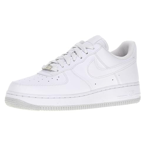 NIKE Air Force 1 '07 Next Nature, Damen-Sneaker, Weiß Weiß Silber Metallic, 40.5 EU
