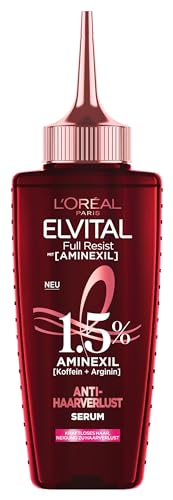 L'Oréal Paris Elvital Serum gegen Haarausfall durch Haarbruch, Für kraftloses, brüchiges Haar, Mit 1,5% Aminexil, Koffein und Arginin, Full Resist Anti-Haarverlust Haarfluid, 1 x 102 ml