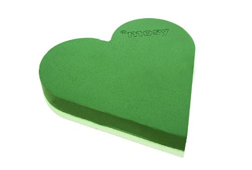 mosy Grabgesteck-Herz, 29 cm, Allerheiligengestecke, Steckschaum, Steckmasse, frische Blumen-Gestecke, Frischblumen