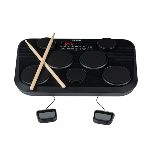 Fame DD-380 Digital Drum Set, Kompaktes E-Drum, 273 Sounds, 45 Kits, 7 anschlagsdynamische Pads, Recording-Funktion, USB-MIDI, Metronom, inkl. Sticks & Netzteil, Ideal für Zuhause & unterwegs